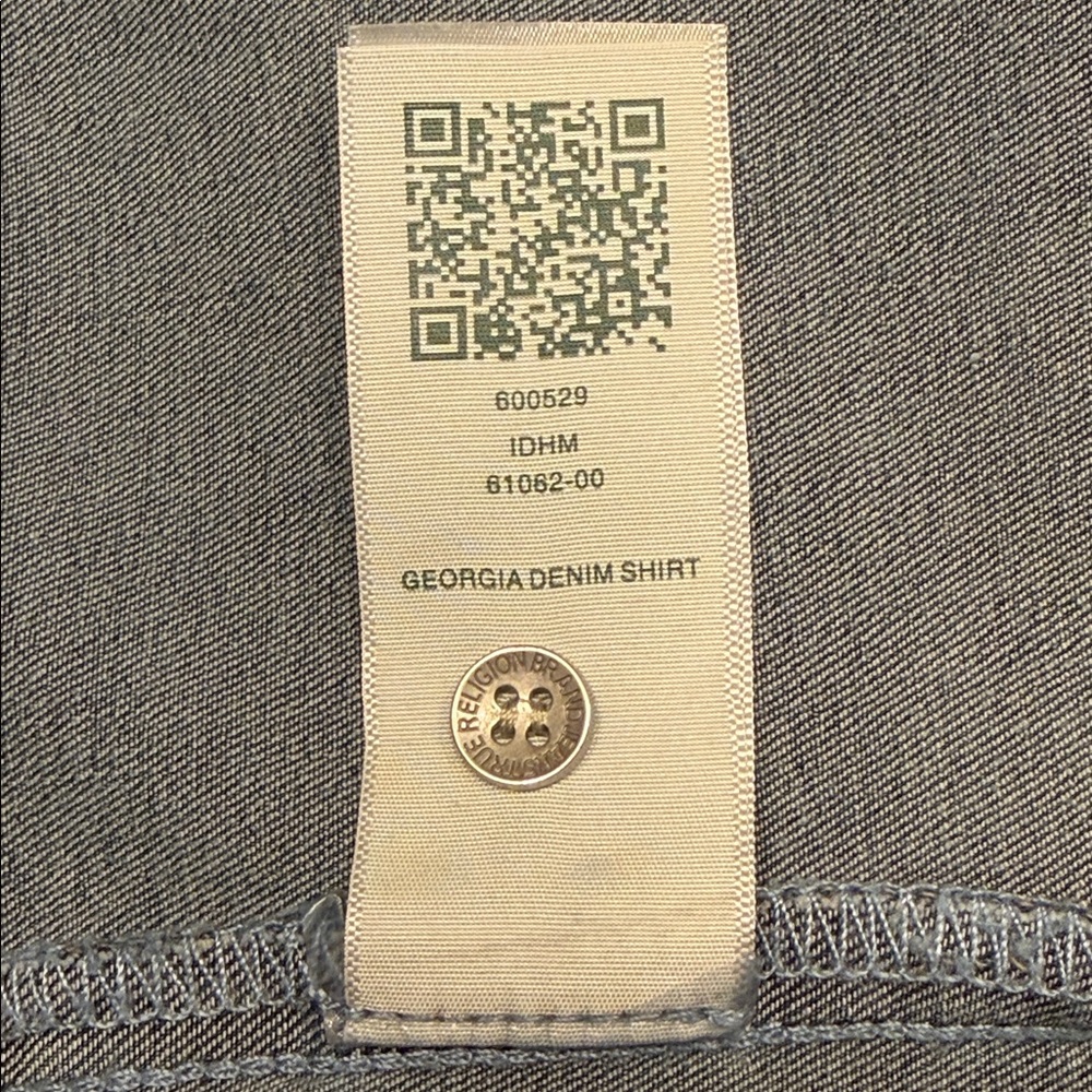 TRUE RELIGION Georgia Denim Glitter Shirt - Picture 11 of 16